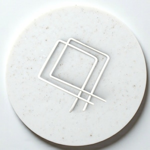 Sterling Silver Square Threader Earrings: Minimalist Handmade Hoops
