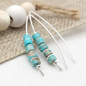 Pacific Turquoise Threader Earrings