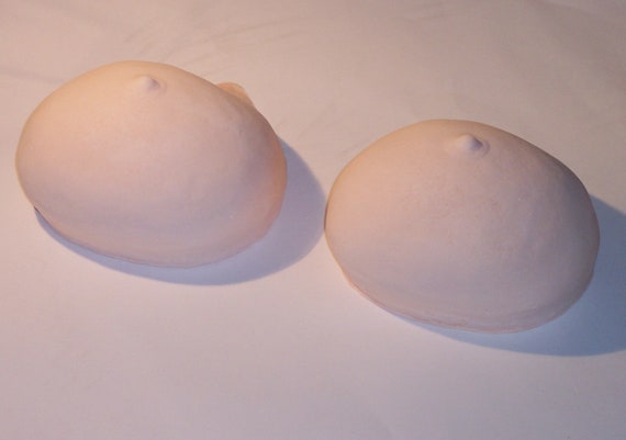 Size L Foam Breast Forms Pair large C/D Cup Prosthetic Fake Boobs