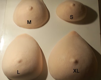 Single Breast Form Lightweight Foam Fake Boob Cosplay - Available in 4  Sizes (With or Without Nipples)