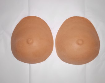 Par de prótesis mamarias de espuma: copa B mediana, prótesis para cosplay