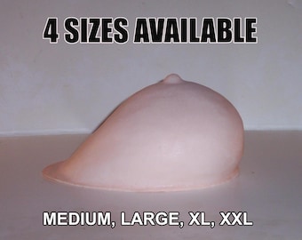 XL Breast Form, Size Extra Large Foam, 1 or 2 Piece Set Body Shaping (Cosplay/Crossplay, TG/CD, M2F Transformation)