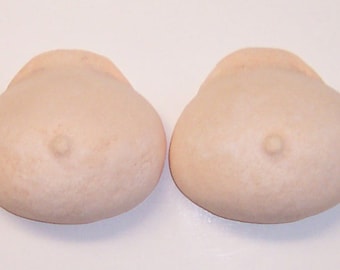 Low Profile Breast Forms, Fake Boobs, Size Small (Low Medium) Foam Falsies Prosthesis, Bikini Fit, Pair or Single, S/M