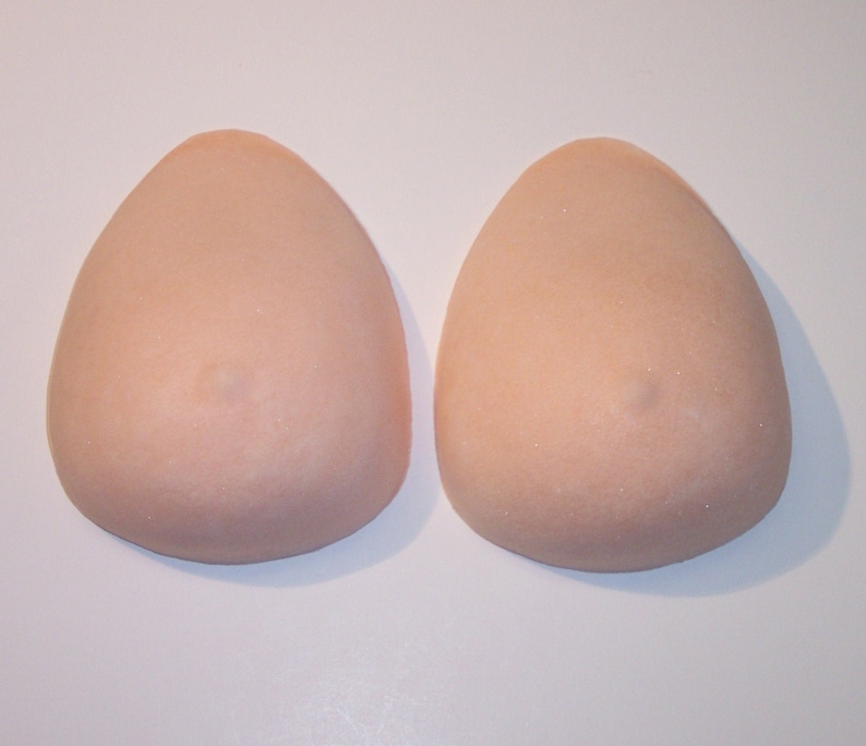 Size L Foam Breast Forms Pair (Large) C\/D Cup Prosthetic Fake Boobs Falsies MtF