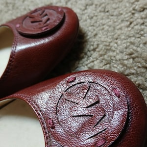 Michael Kors Women&#39;s Red Leather Flats- size 8.5