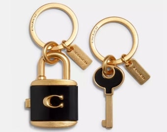 COACH Lock & Key Bag Keychain - Etsy