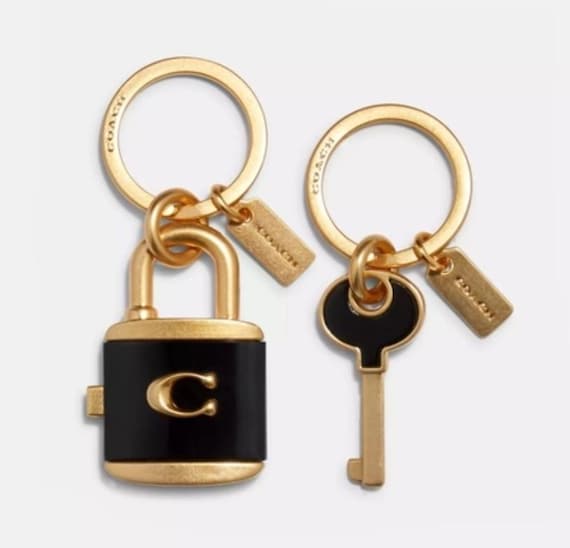 COACH Lock & Key Bag Keychain - Etsy
