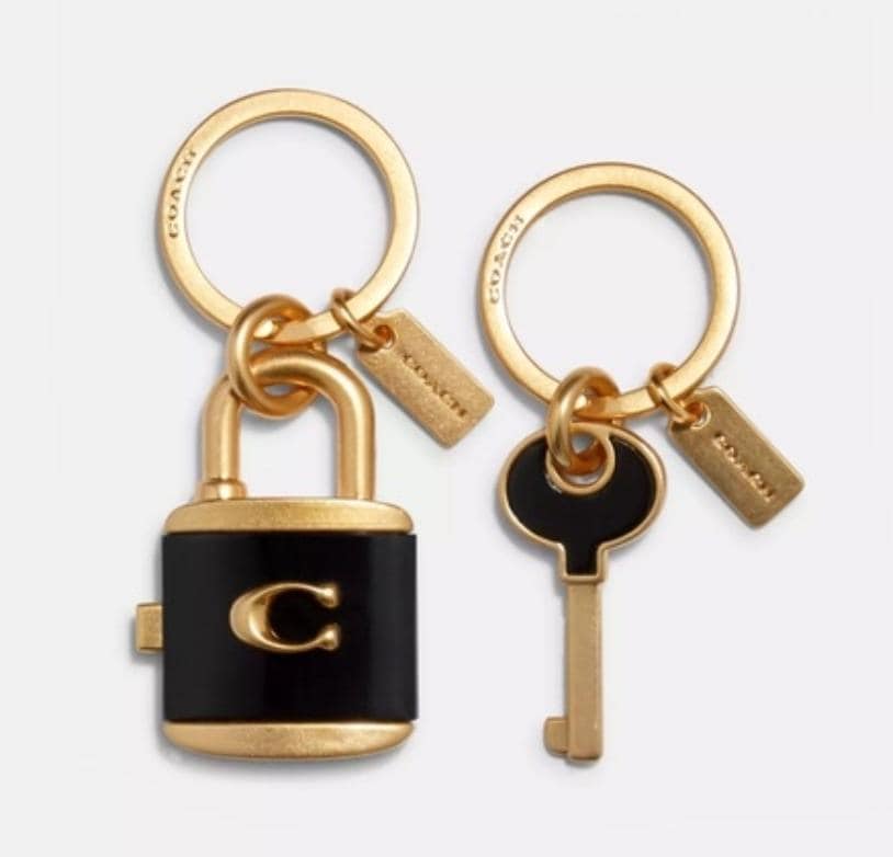 COACH Lock & Key Bag Keychain - Etsy