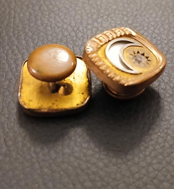 Vintage Moon and Sun Cuff Links - image 2