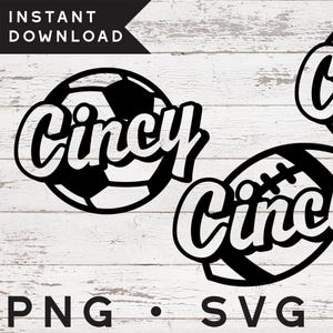 Cincinnati City Logo Sports Bundle / Ohio United States / svg pdf png / Digital Cut Files / Instant Download / baseball football soccer