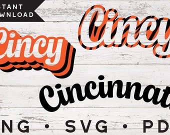 Cincinnati City Logo Bundle 1 / Ohio United States / svg pdf png jpg / Digital Cut Files / Instant Download