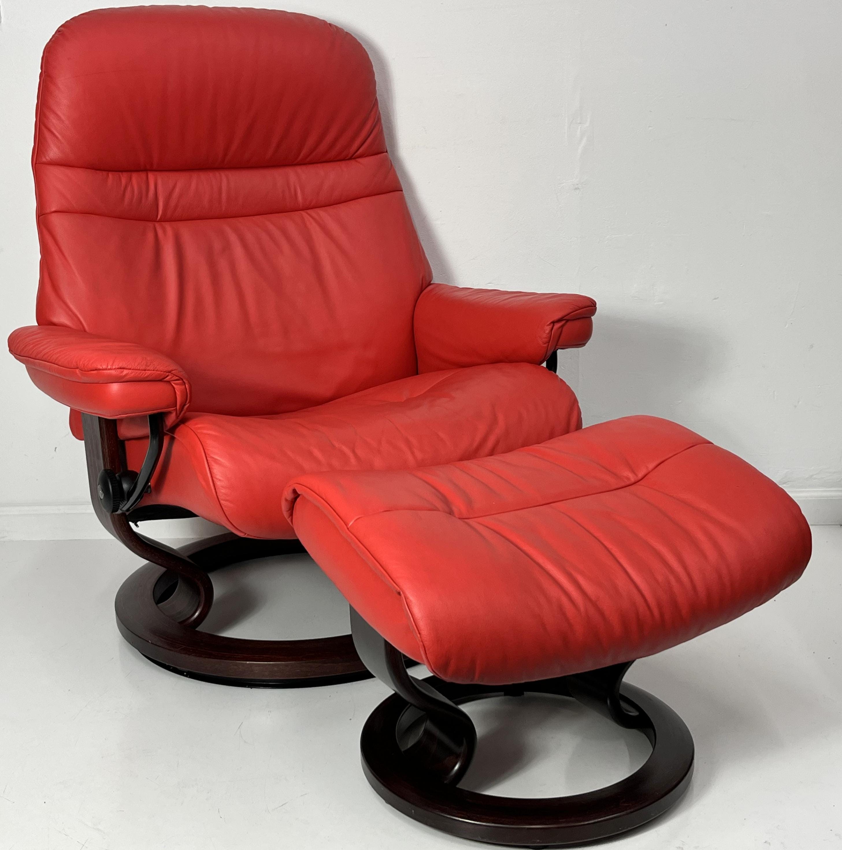 Ekornes Stressless Recliner and Ottoman - Etsy