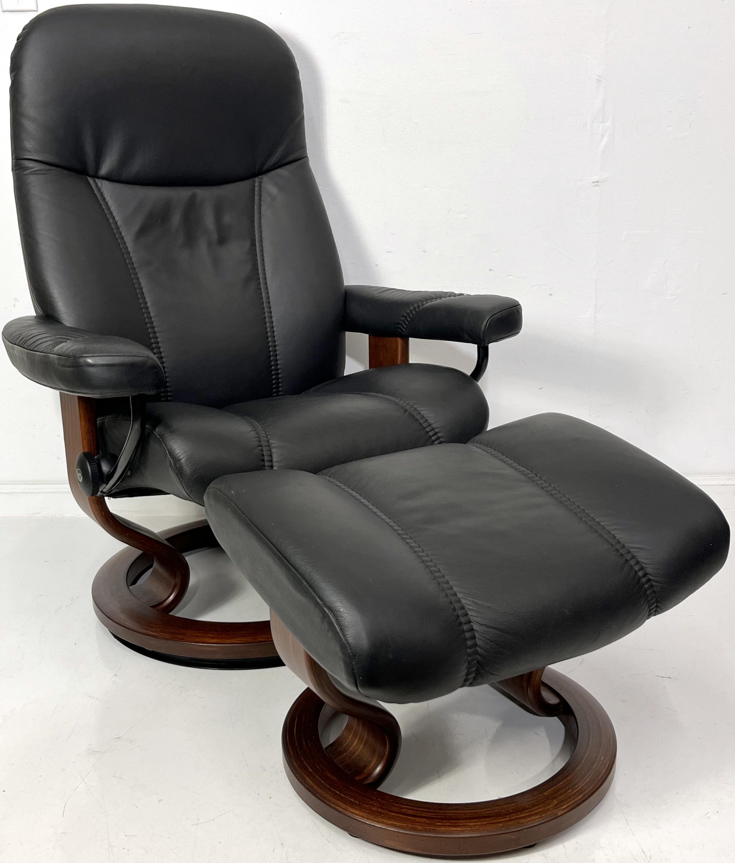 Ekornes Stressless Recliner and Ottoman - Etsy