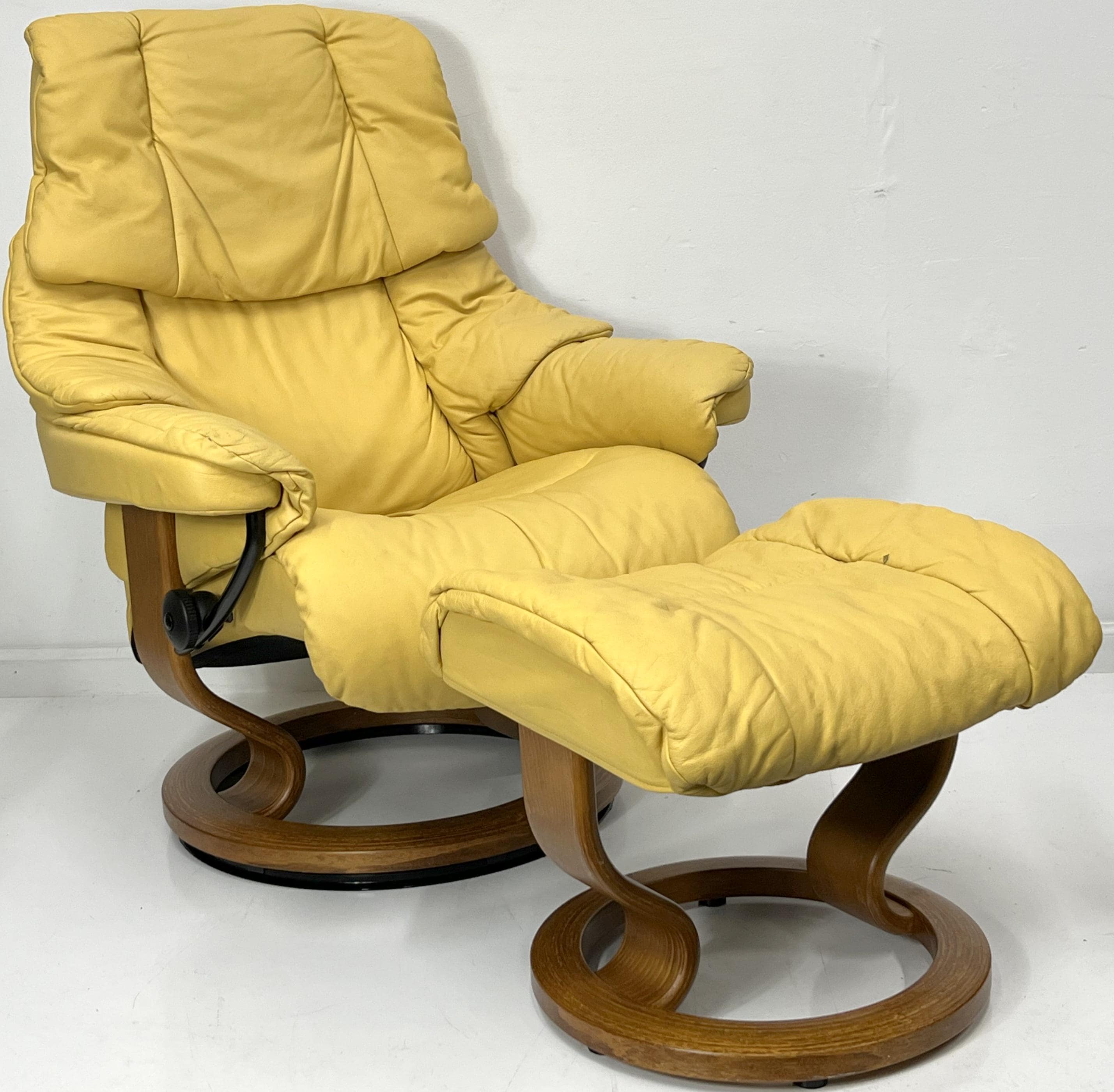 Ekornes Stressless Recliner and Ottoman - Etsy
