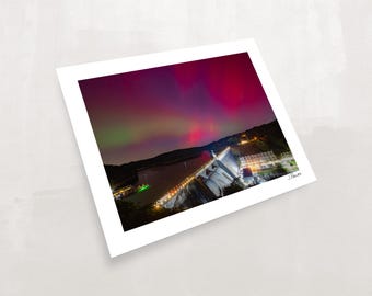 Aurora Borealis over Norris Dam in Tennessee