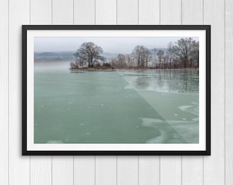 Frozen Lake in the Morning