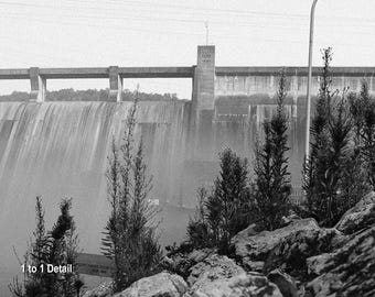 Norris Dam from Below - black and white fine art print