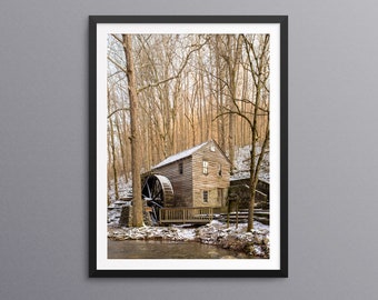 Snowy Morning at the Norris Grist Mill