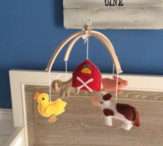 Farm Animal Mobile Baby Mobile Baby Crib Mobile John Deer Etsy