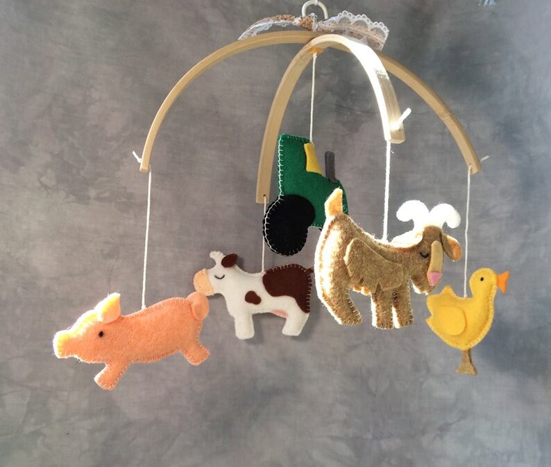 Farm Animal Mobile Baby Mobile Baby Crib Mobile John Deer Etsy
