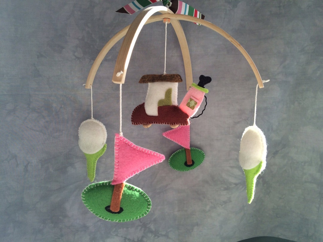 Golf Baby Mobile, Baby Golf,sports Baby Mobile, Cot Mobile Golf, Golf