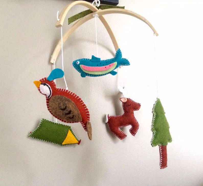 Baby Mobile Crib Mobile Wildlife Hunting Mobile Forest Etsy