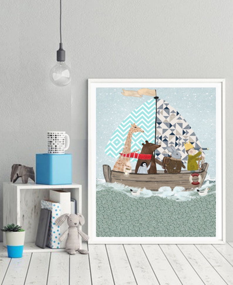 Adventure Ocean. Nursery Art Children's Wall Art Boys Etsy