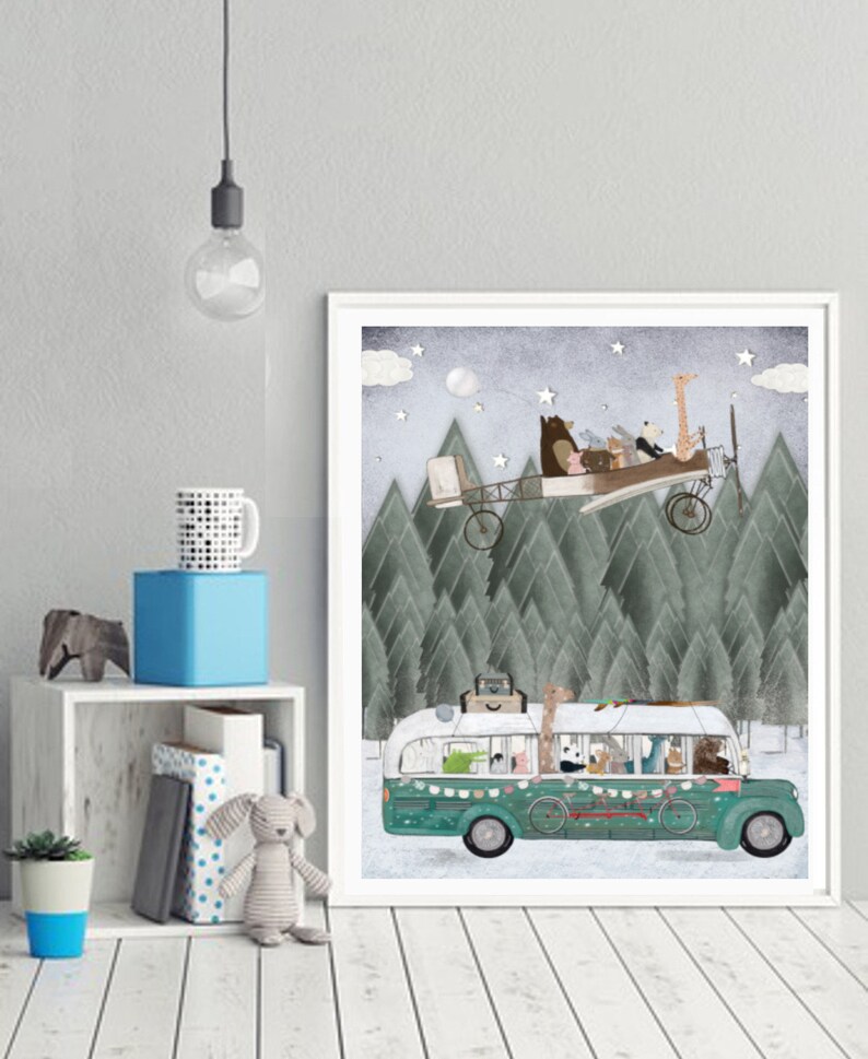 Adventure Awaits. Nursery Art Children's Wall Art Etsy