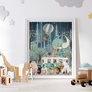 Lets All Go Camping. Nursery art, Children&#39;s wall art, Baby nursery decor, Music theme, Children&#39;s picture, Nursery prints, Whimsical art
