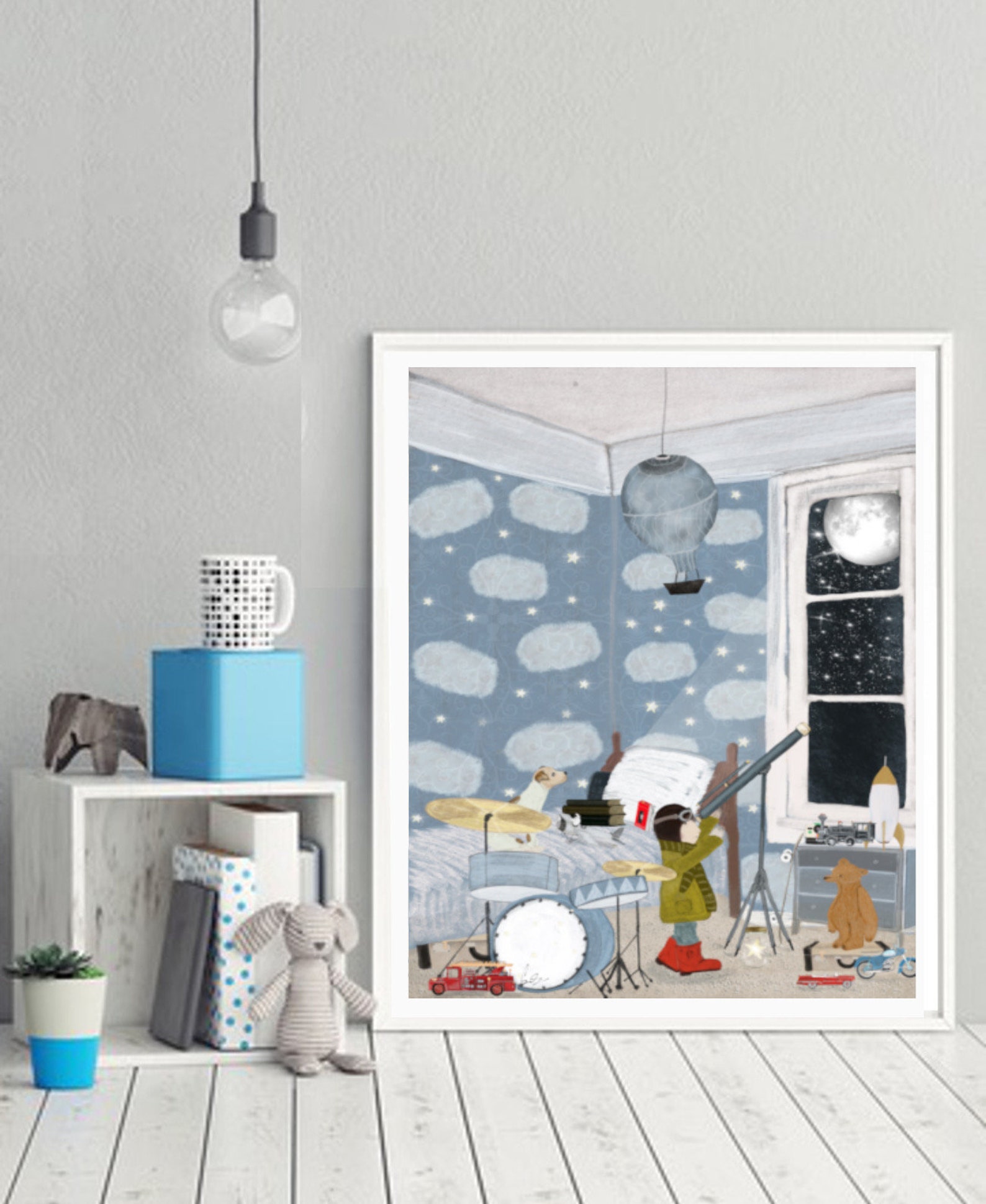 Little Bedroom. Nursery Art Children's Wall Art Boys Etsy
