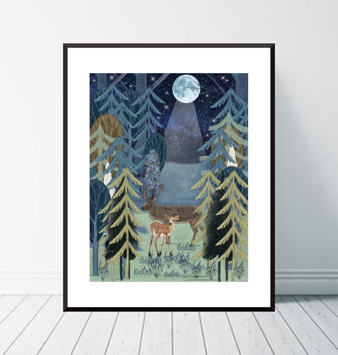 The Secret Forest. Nursery Art, Children's Picture, Nature Wall Art, Children's Wall Art