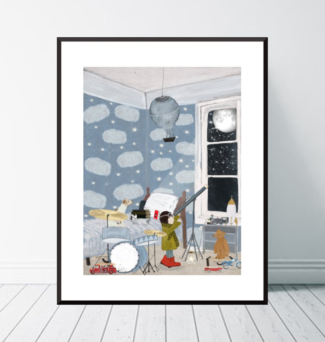 Little Bedroom. Nursery Art, Children's Wall Art, Boys Nursery Decor