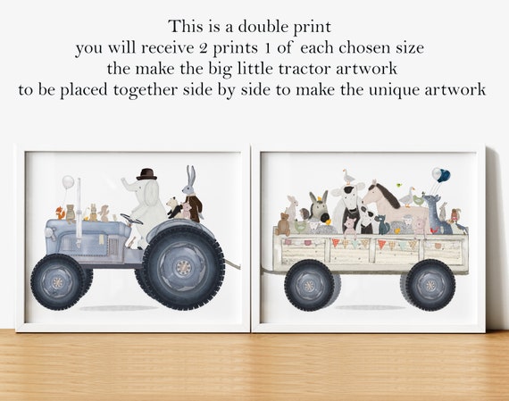 Petit gros tracteur. Art de la pépinière, Art mural pour enfants, Thème des  animaux de ferme, Affiches de ferme de pépinière, Affiches de tracteur,  Impression danimaux délevage -  France
