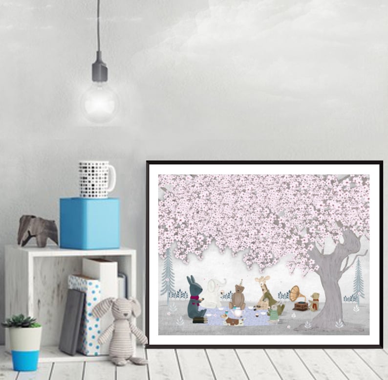 Little Blossom Tree. Nursery Wall Art Girls Nursery Art Etsy