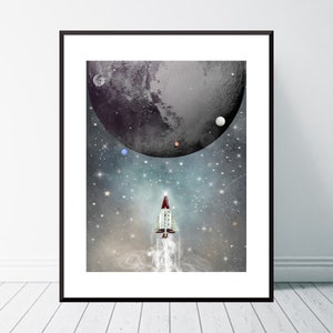 Voyager 1. Space and galaxy, Space travel, Solar system print, Space adventure art, Spaceships art, Space posters, Solar system print.