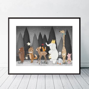 Little Stars. Nursery wall art, Children's wall art, Neutral nursery art, Children's picture, Woodland theme, Adventure theme, Whimsical art