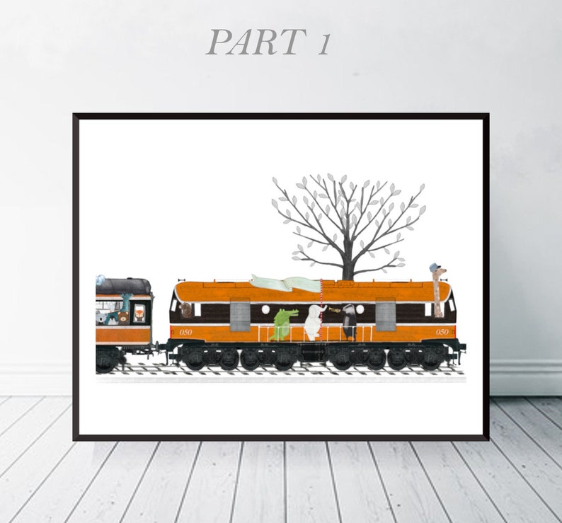 Little Railways. Nursery Art Children's Wall Art Train Etsy