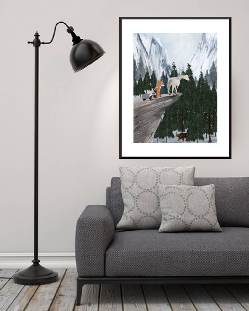 Lavender Wood.nursery Wall Art.nature Wall Art.unicorn Etsy