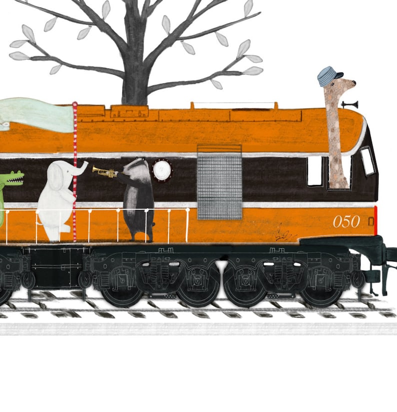 Little Railways. Nursery Art Children's Wall Art Train Etsy