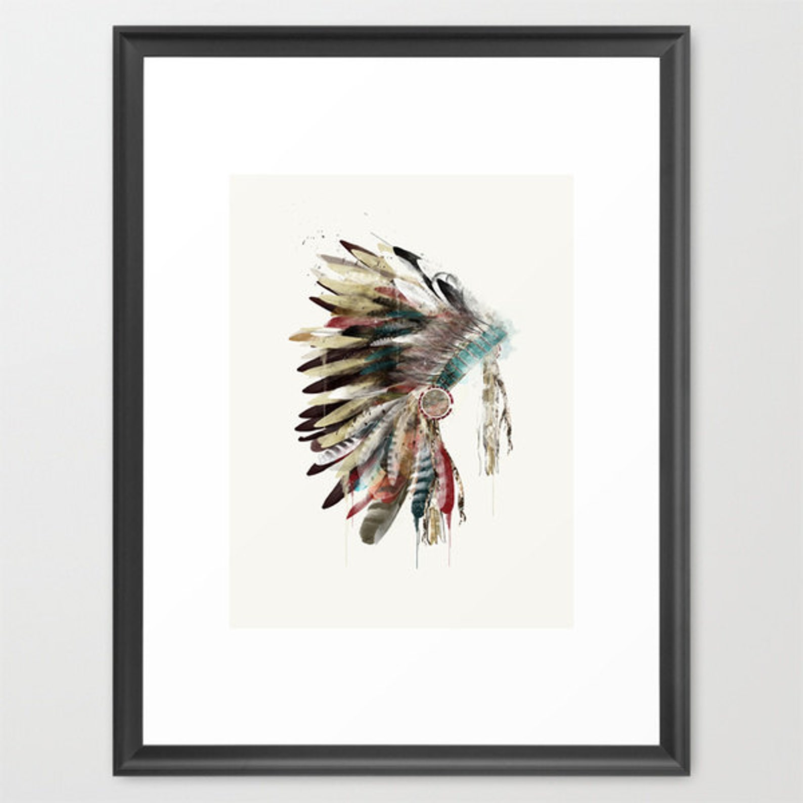 The Headdress. Headdress Art Print Nature Art Print Native Etsy