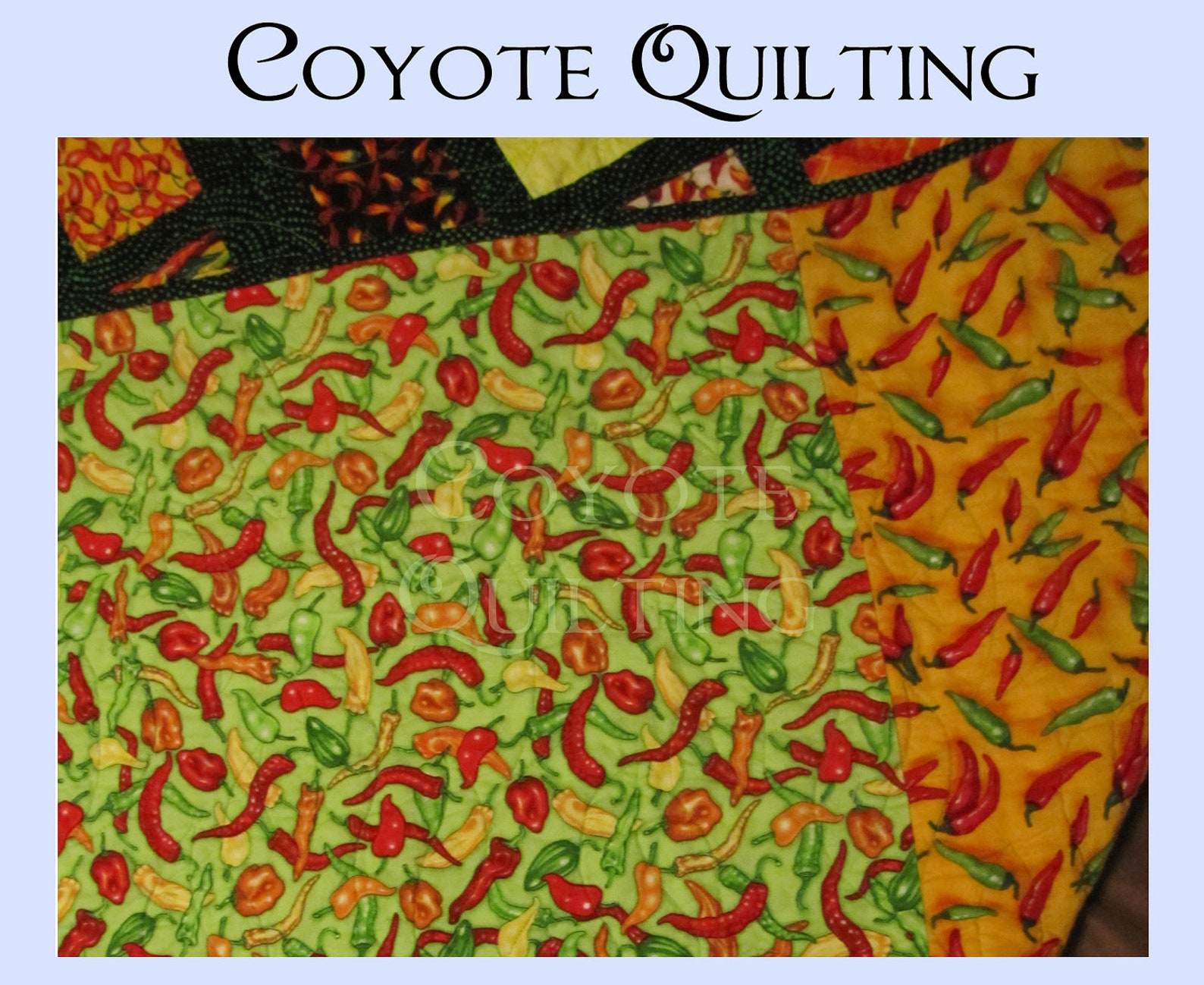 Chili Pepper Quilt 58x73 Etsy