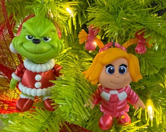 Grinch or Cindy Lou ornament