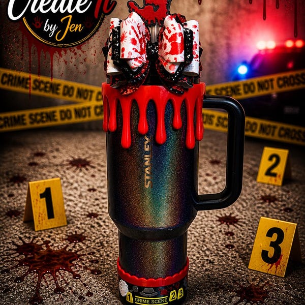 Crime Scene Inspired Stanley Straw Bow