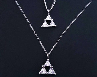 Silver Legend of Zelda Triforce Necklace