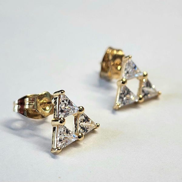 Golden Triforce Stud Earrings