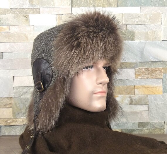 fur bomber hat