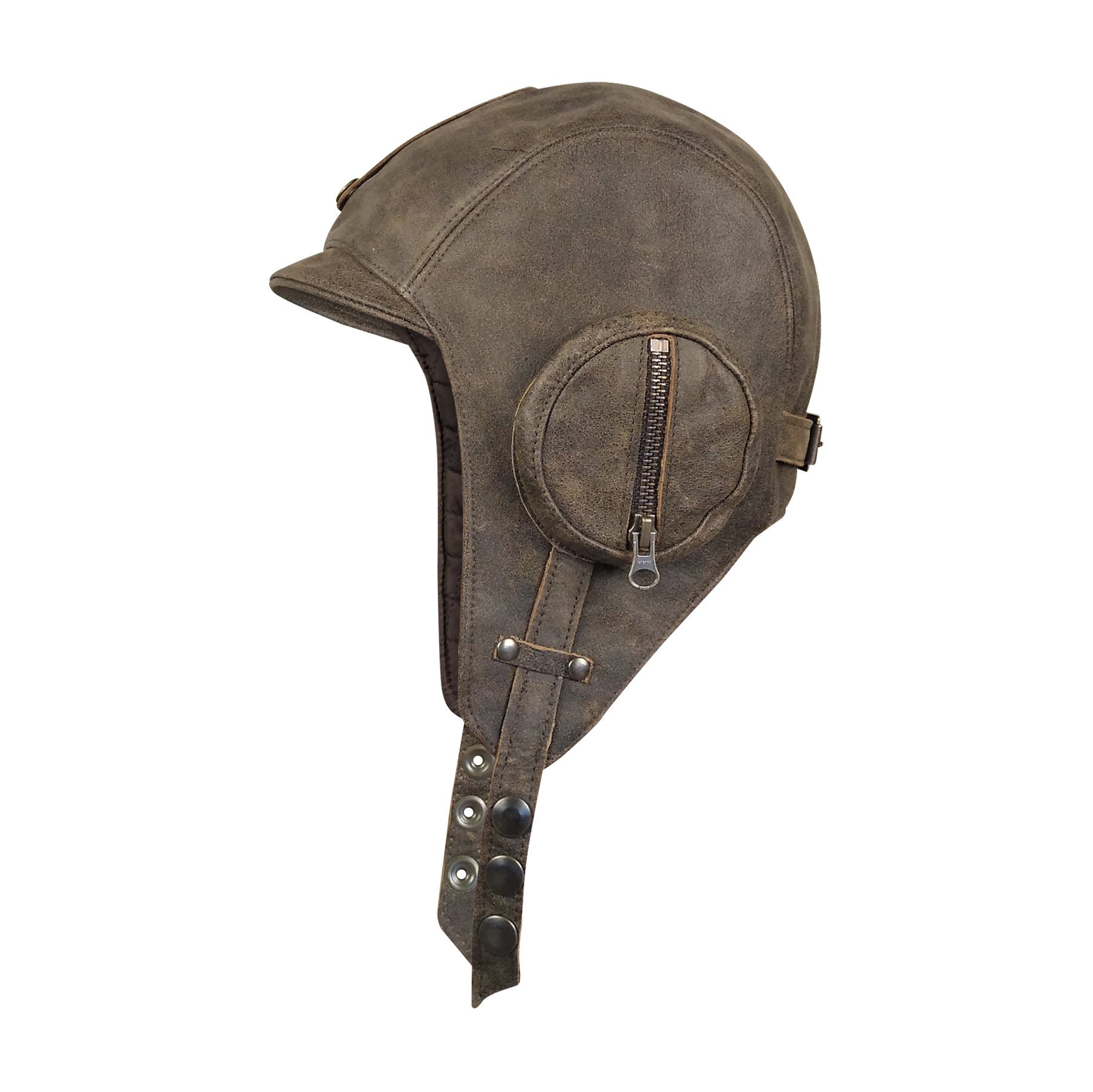 Aviator Pilot Hat Leather Helmet WW2 Military Style Pilot Etsy Hong Kong