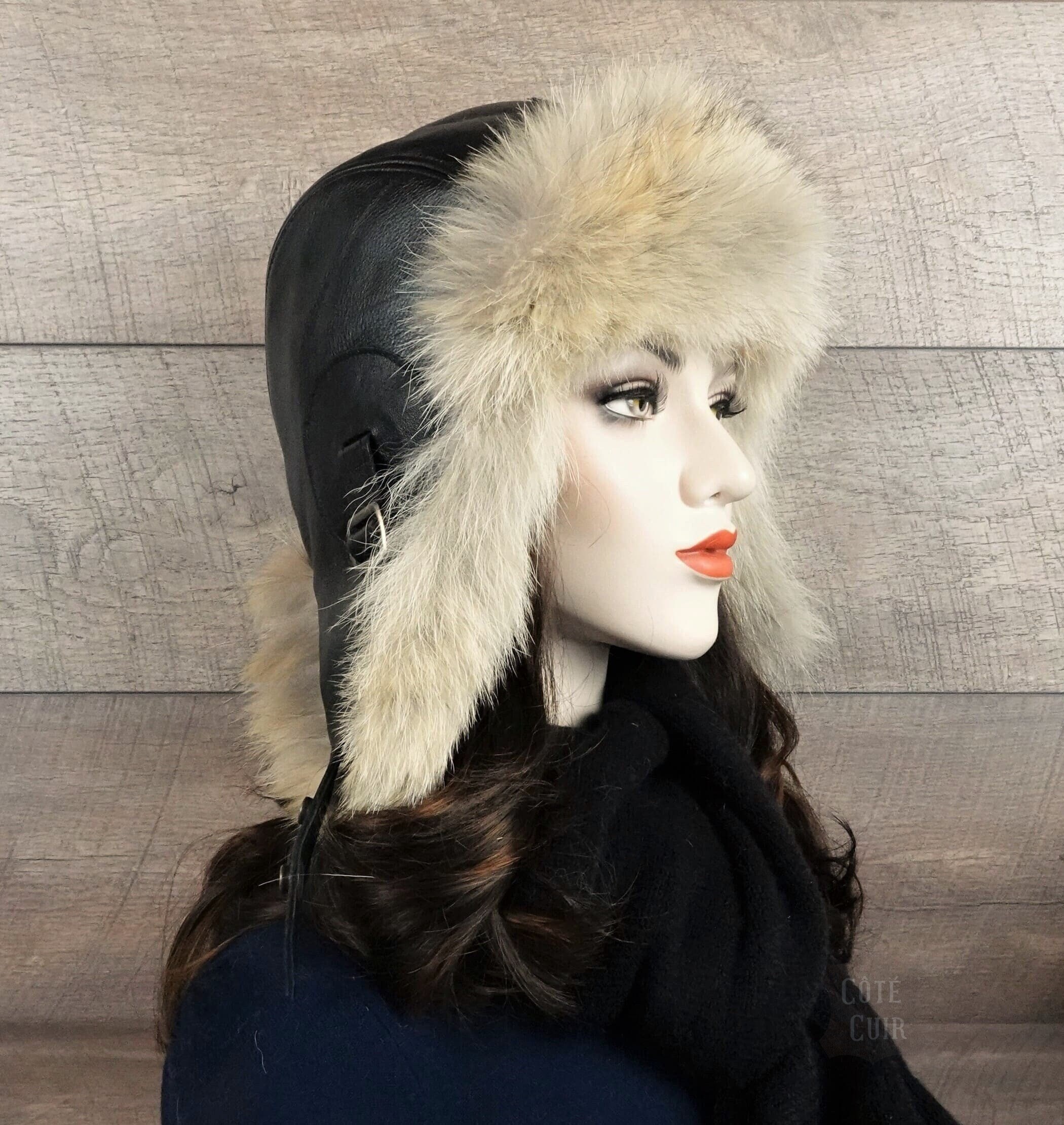 帽子 VIVIANO / H05 Heart Pattern Fur Aviator VIVIANO / H05 Heart Pattern Fur Aviator