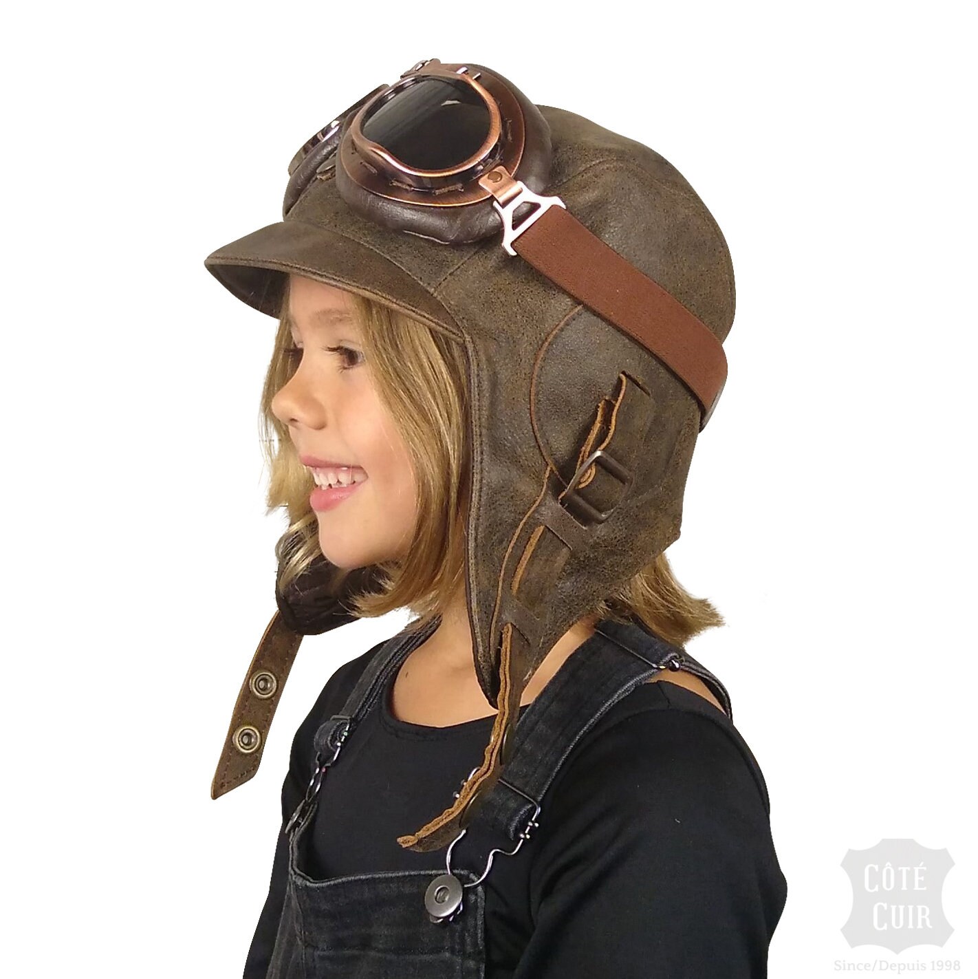 Chapeau aviateur pour enfant avec ou sans lunettes d'aviation