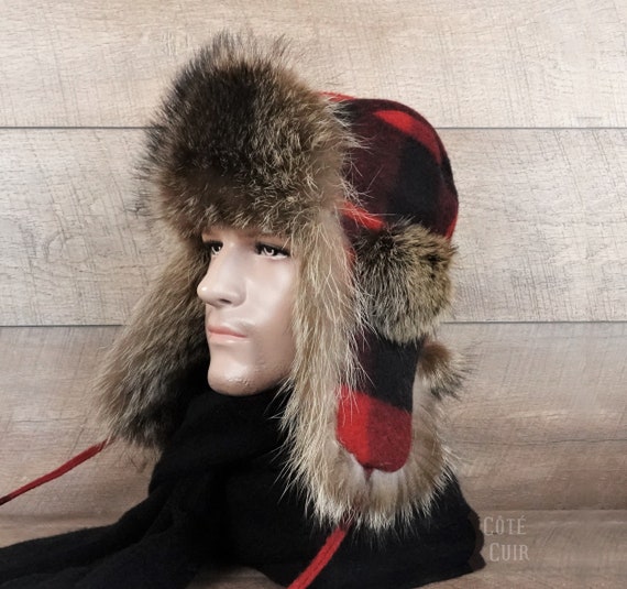 Essentials Men's Trapper Hat with Faux Fur